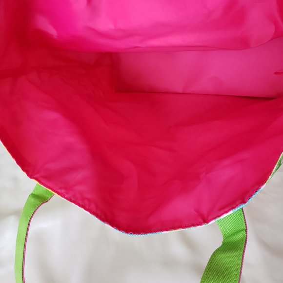 **SOLD**Estee Lauder Lilly Pulitzer Lemon Print Canvas Beach Bag,Cosmetics~NEW - Picture 4 of 5